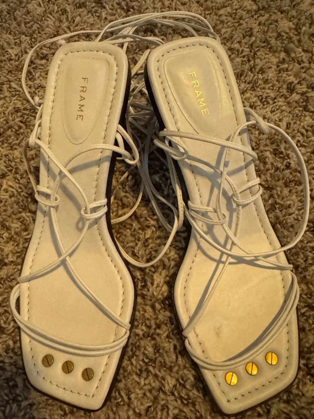 Women's strapped heels by Frame 9.5/39.5 (us/euro)
